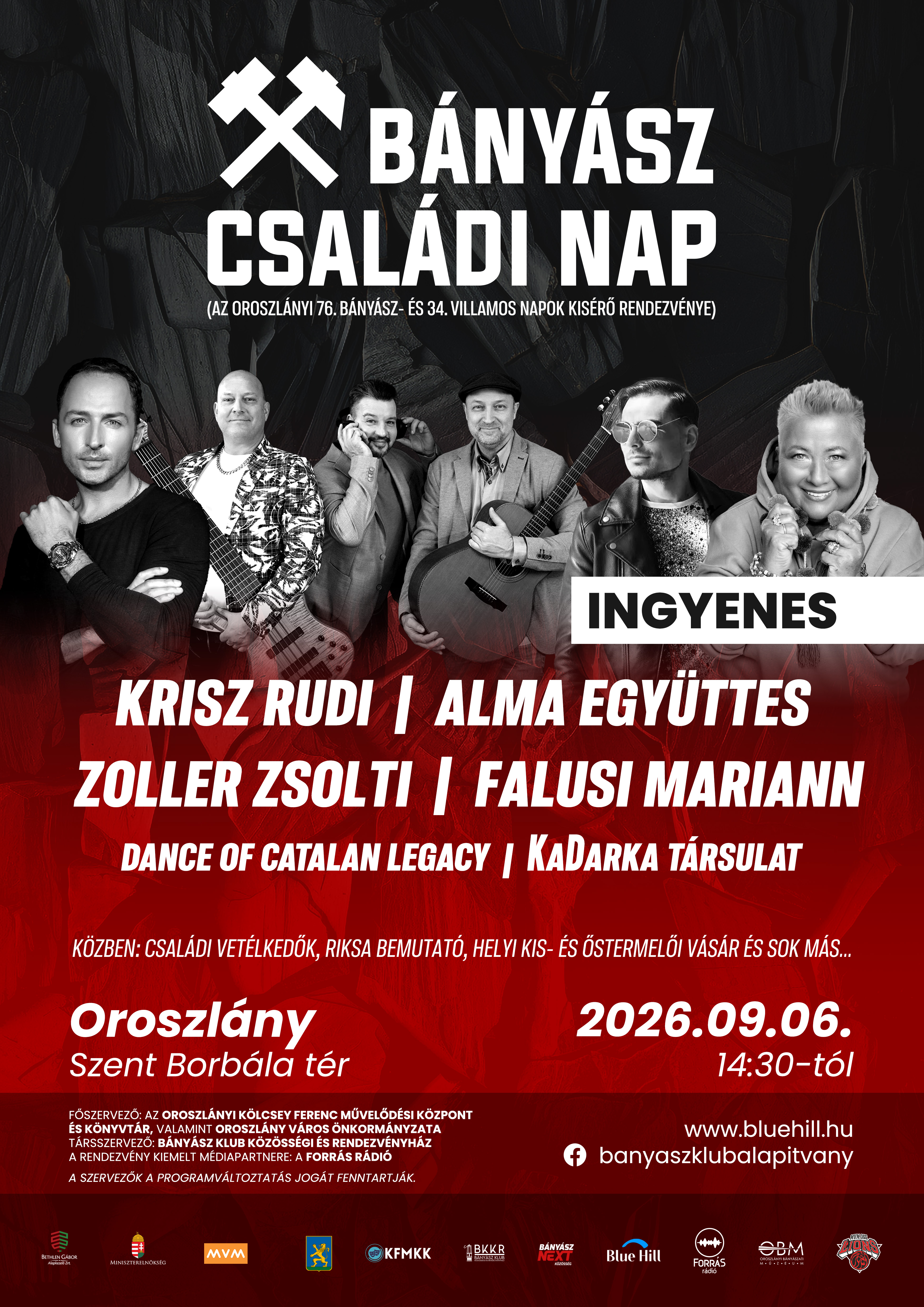 Bányász Családi Nap 2026 – Oroszlány