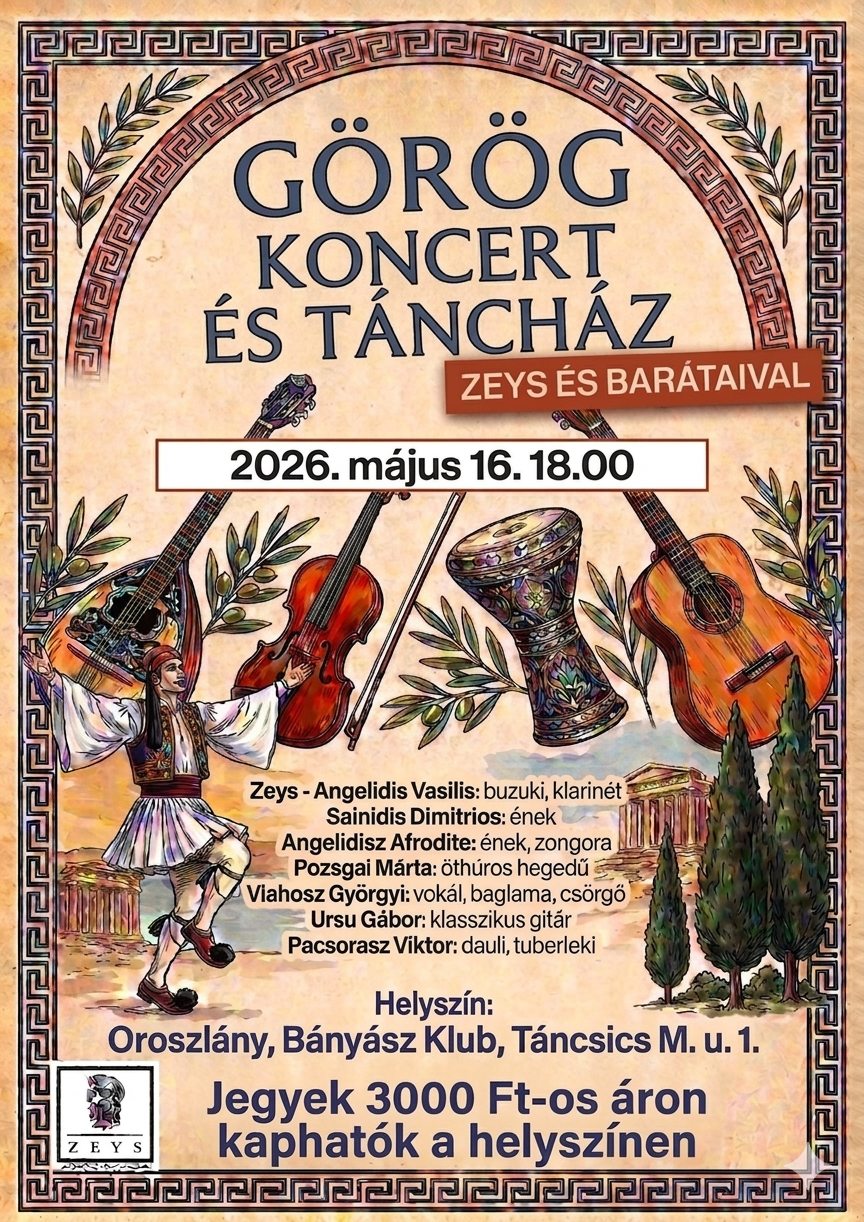Görög koncert és táncház – Zeys és barátaival